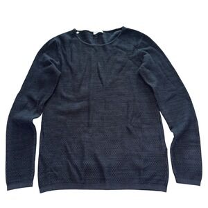 SELECTED HOMME Mens Dark Navy Textured Knit Crewneck Sweater Size S